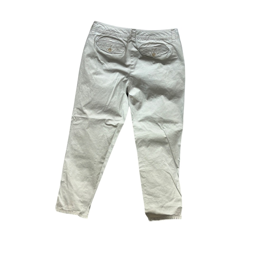 Liz Claiborne Classic Khaki Chino Pants Womens 12 Straight Leg Stretch Tan - Picture 2 of 6
